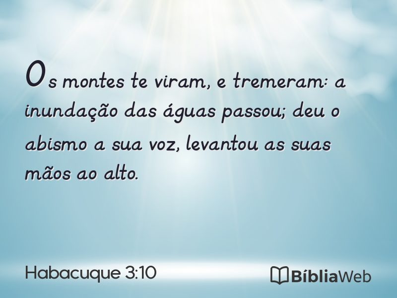 Habacuque 3:10 em imagem para compartilhar