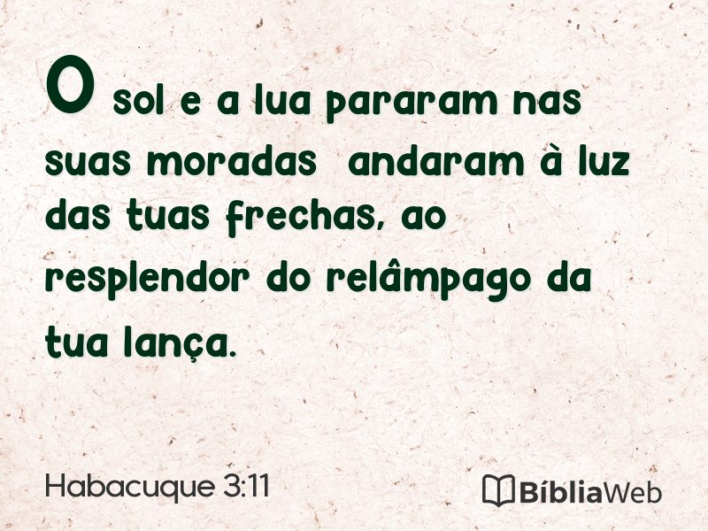 Habacuque 3:11 em imagem para compartilhar