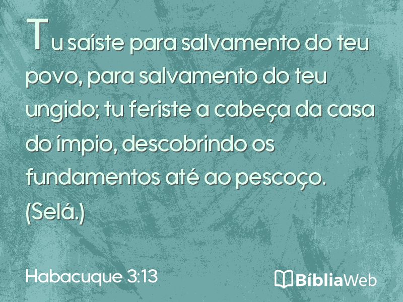 Habacuque 3:13 em imagem para compartilhar