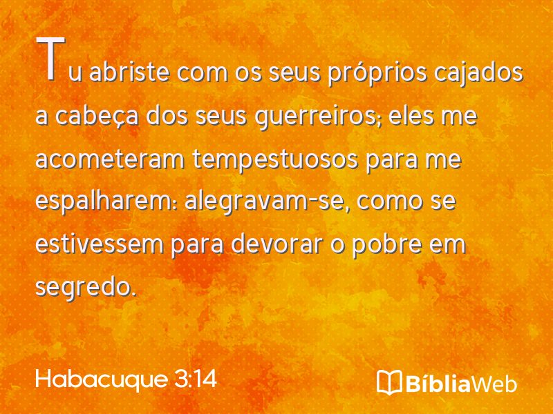 Habacuque 3:14 em imagem para compartilhar