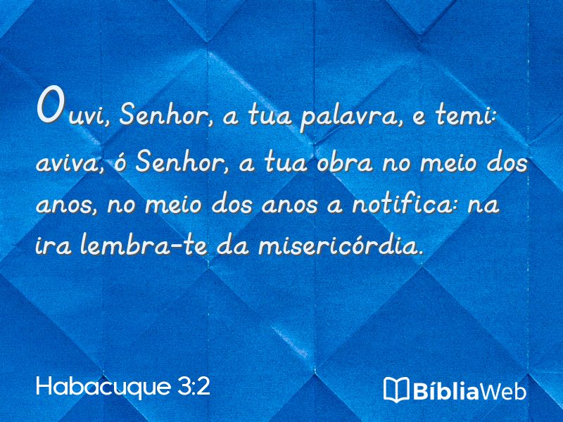 Habacuque 3:2 em imagem para compartilhar