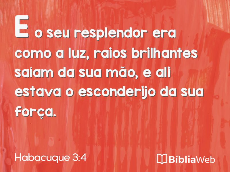 Habacuque 3:4 em imagem para compartilhar