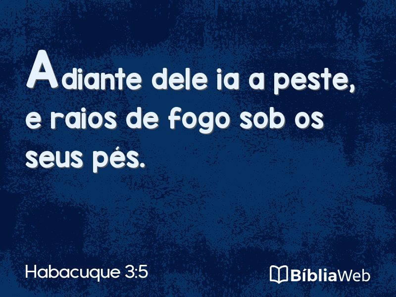 Habacuque 3:5 em imagem para compartilhar