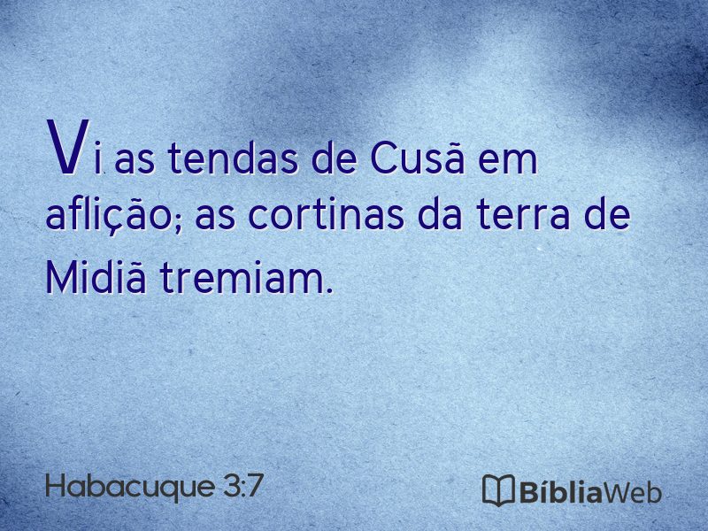 Habacuque 3:7 em imagem para compartilhar