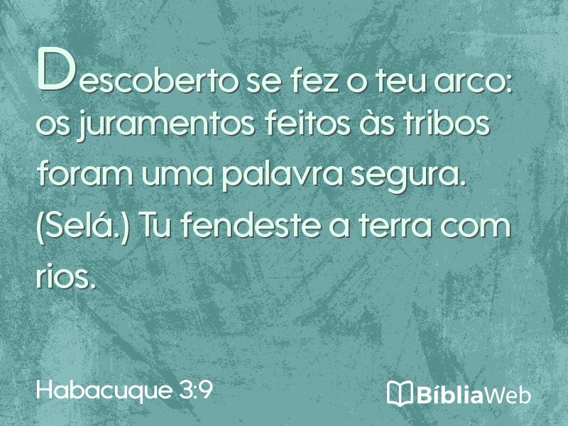 Habacuque 3:9 em imagem para compartilhar