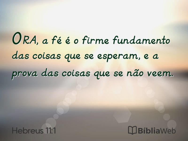 Hebreus 11:1 em imagem para compartilhar