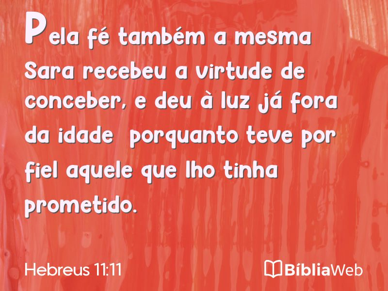 Hebreus 11:11 em imagem para compartilhar