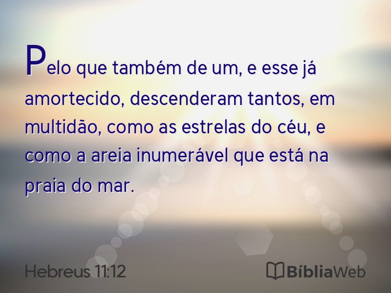 Hebreus 11:12 em imagem para compartilhar