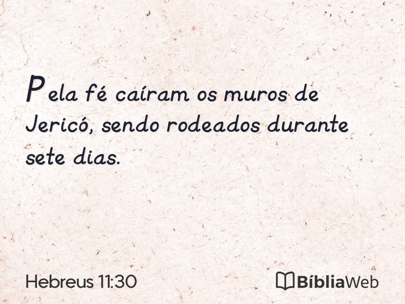 Hebreus 11:30 em imagem para compartilhar