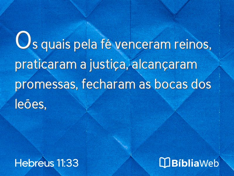 Hebreus 11:33 em imagem para compartilhar