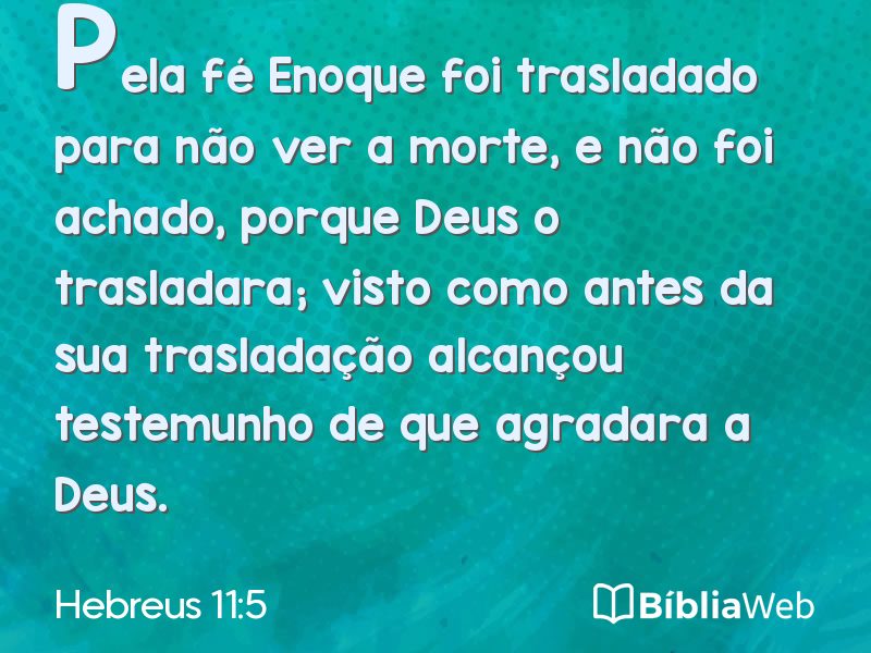 Hebreus 11:5 em imagem para compartilhar
