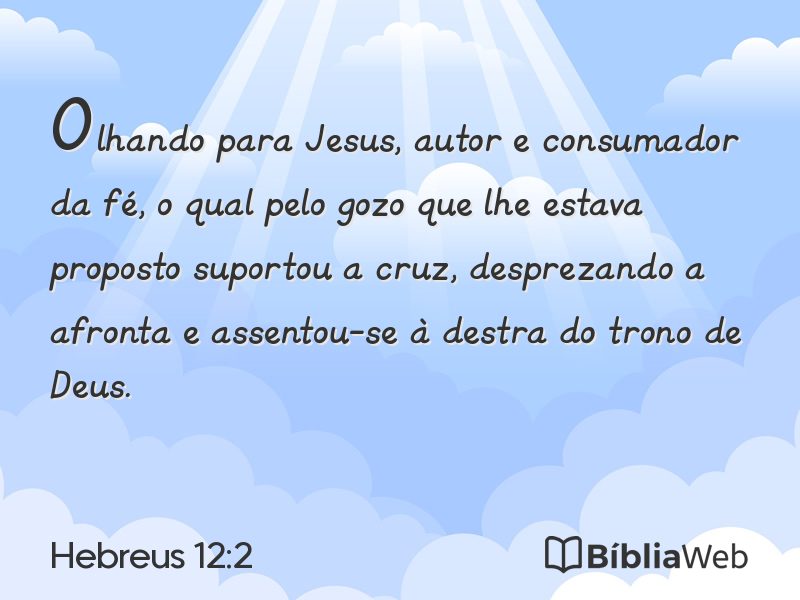 Hebreus 12:2 em imagem para compartilhar