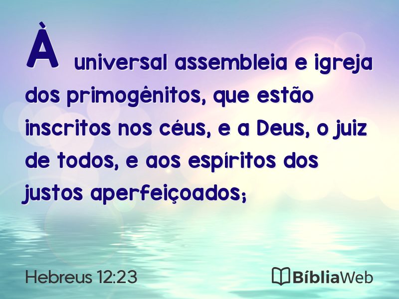 Hebreus 12:23 em imagem para compartilhar