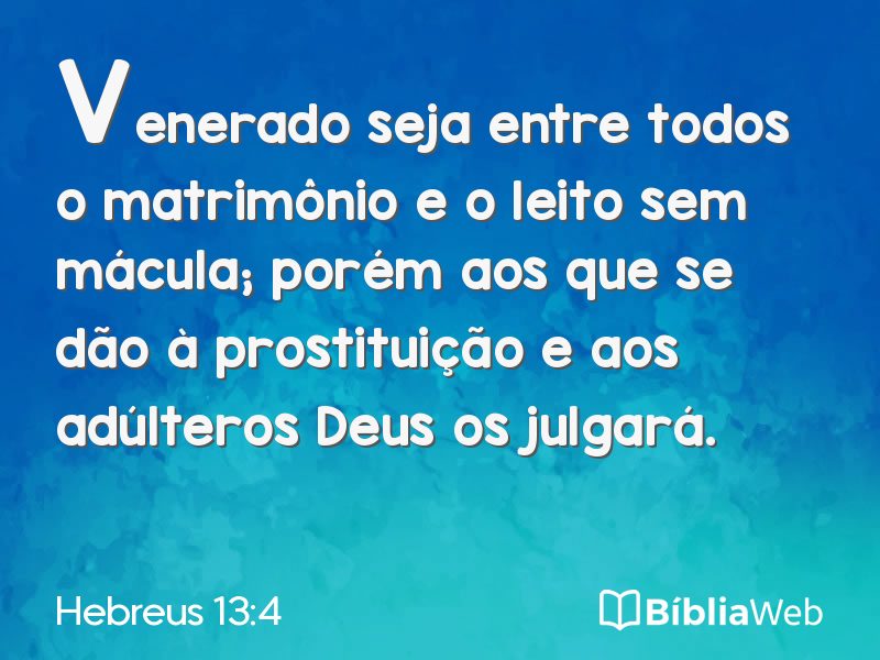 Hebreus 13:4 em imagem para compartilhar