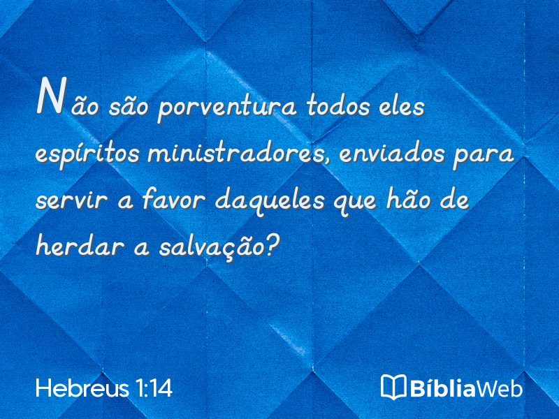 Hebreus 1:14 em imagem para compartilhar