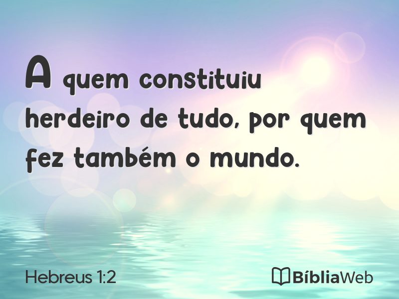 Hebreus 1:2 em imagem para compartilhar