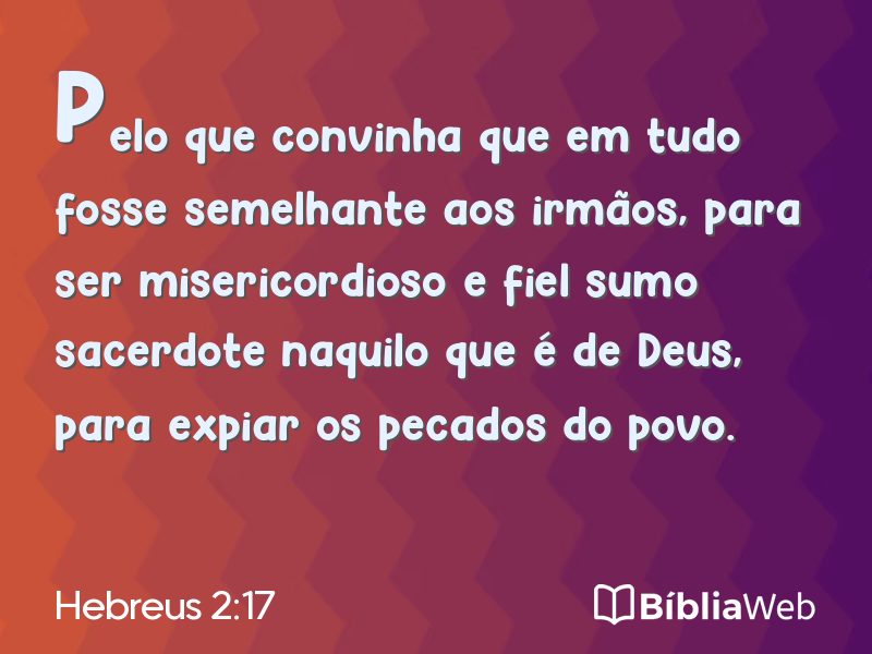 Hebreus 2:17 em imagem para compartilhar