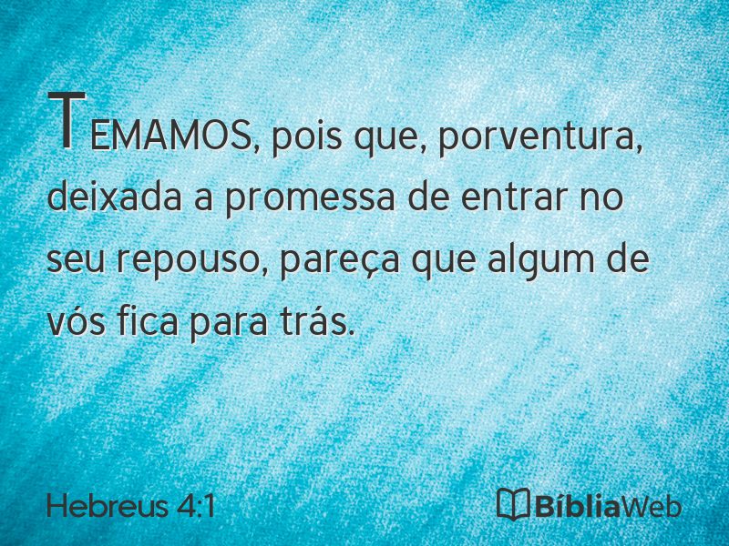 Hebreus 4:1 em imagem para compartilhar