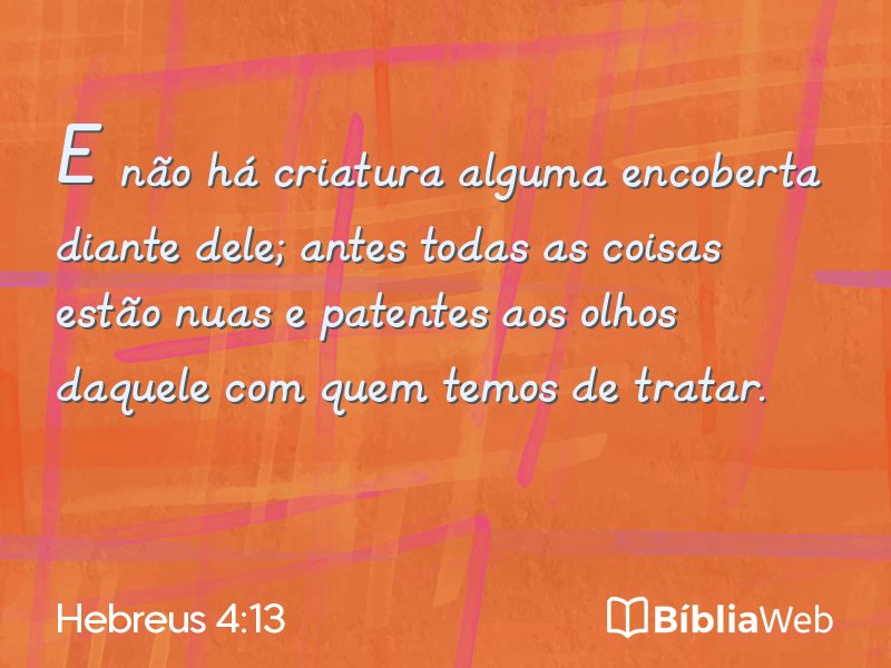 Hebreus 4:13 em imagem para compartilhar