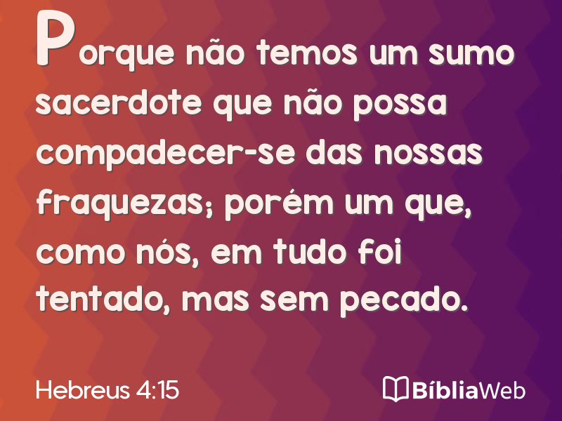 Hebreus 4:15 em imagem para compartilhar