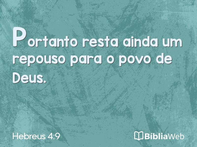 Hebreus 4:9 em imagem para compartilhar