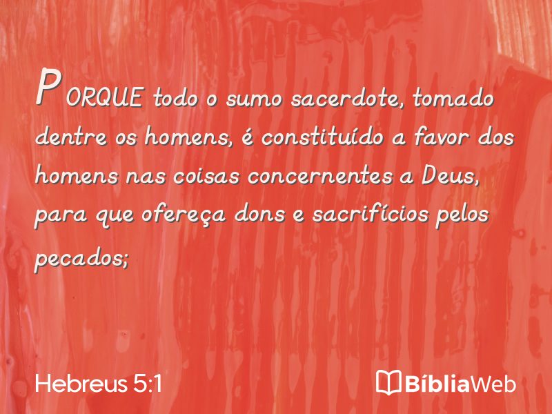 Hebreus 5:1 em imagem para compartilhar