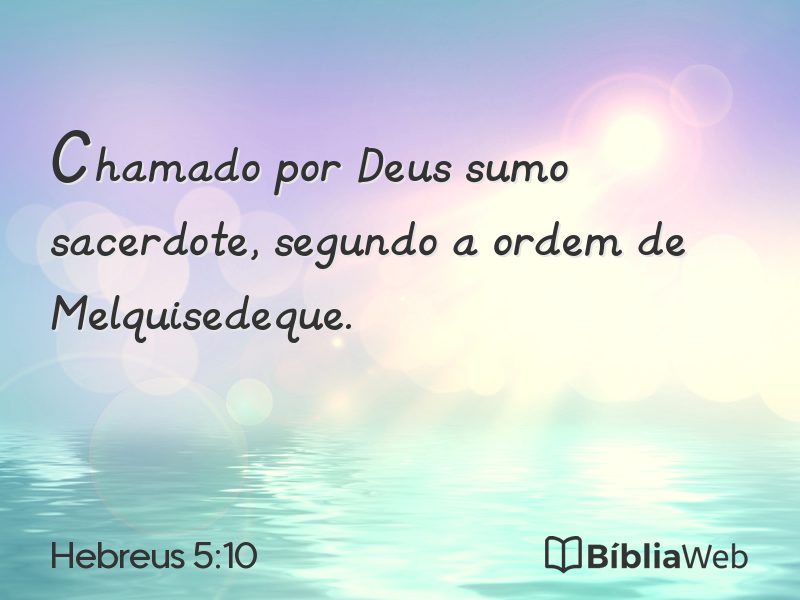 Hebreus 5:10 em imagem para compartilhar