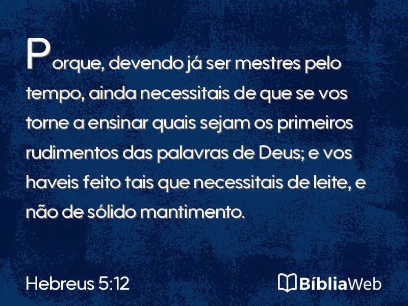 Hebreus 5:12 em imagem para compartilhar