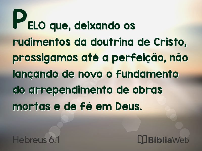 Hebreus 6:1 em imagem para compartilhar
