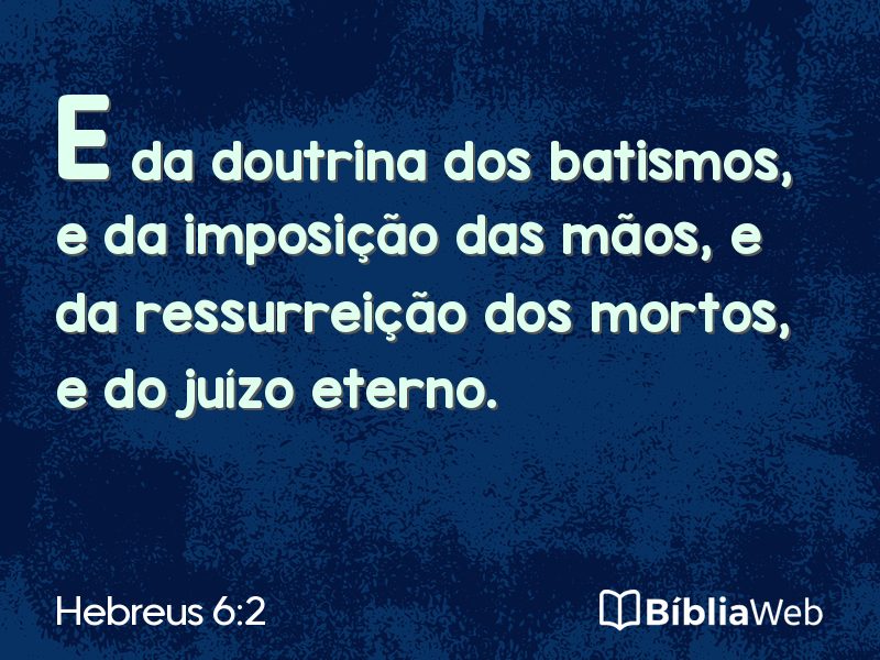 Hebreus 6:2 em imagem para compartilhar