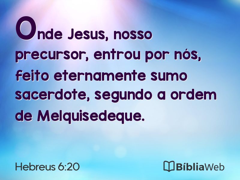 Hebreus 6:20 em imagem para compartilhar
