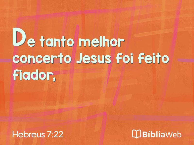 Hebreus 7:22 em imagem para compartilhar