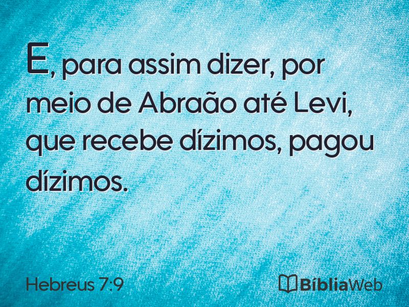 Hebreus 7:9 em imagem para compartilhar
