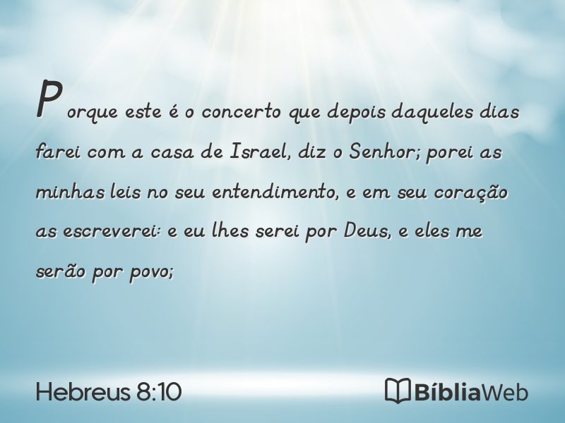 Hebreus 8:10 em imagem para compartilhar