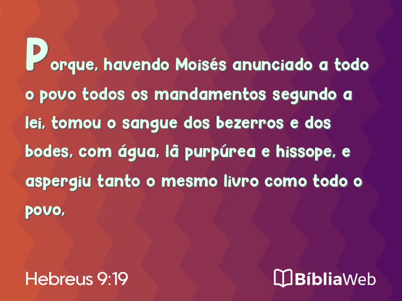 Hebreus 9:19 em imagem para compartilhar