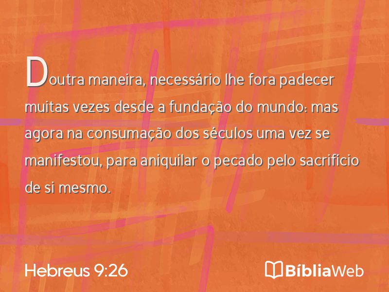 Hebreus 9:26 em imagem para compartilhar