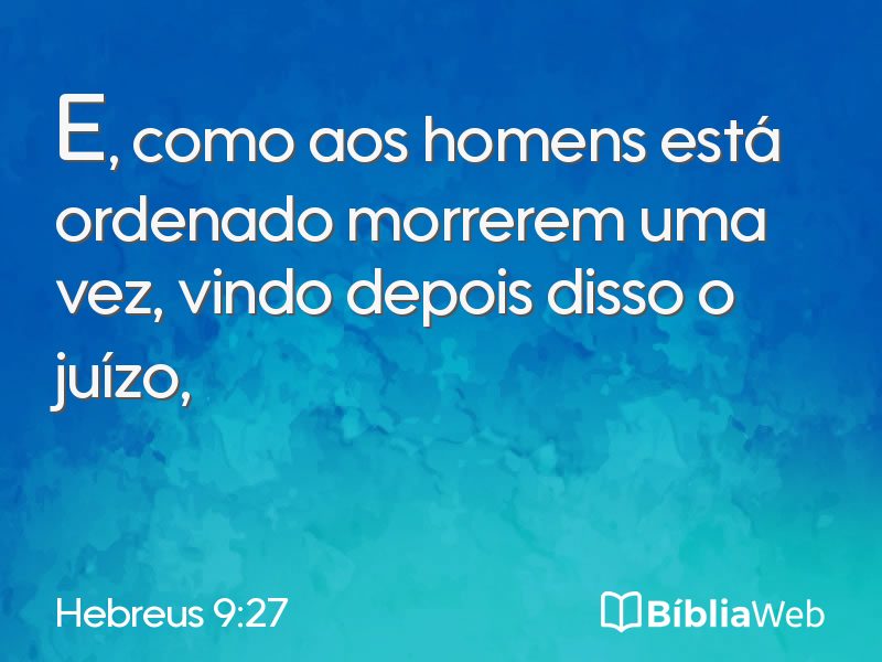 Hebreus 9:27 em imagem para compartilhar