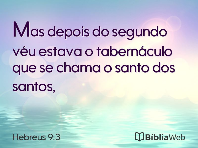 Hebreus 9:3 em imagem para compartilhar