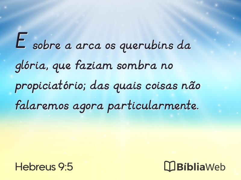 Hebreus 9:5 em imagem para compartilhar
