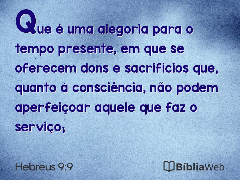Hebreus 9:9 em imagem para compartilhar