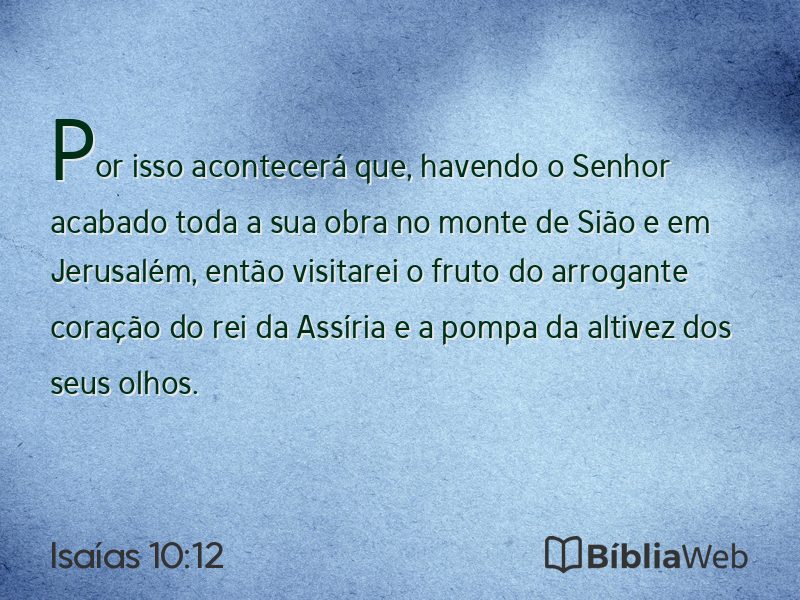 Isaías 10:12 em imagem para compartilhar
