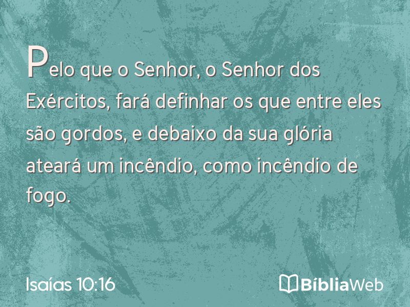 Isaías 10:16 em imagem para compartilhar