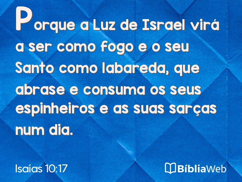 Isaías 10:17 em imagem para compartilhar
