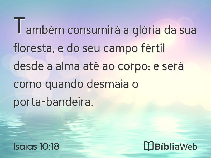 Isaías 10:18 em imagem para compartilhar