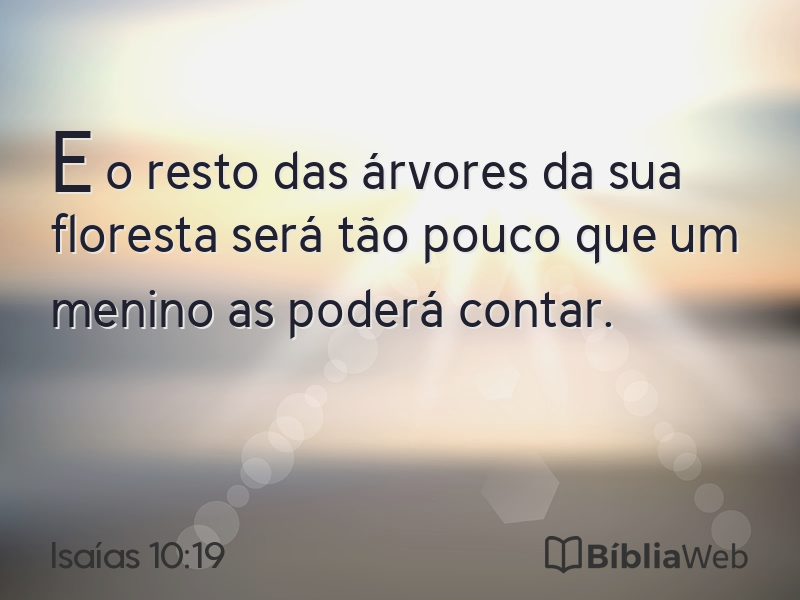 Isaías 10:19 em imagem para compartilhar