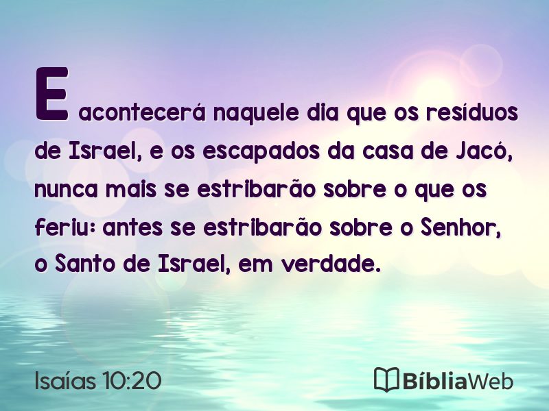 Isaías 10:20 em imagem para compartilhar