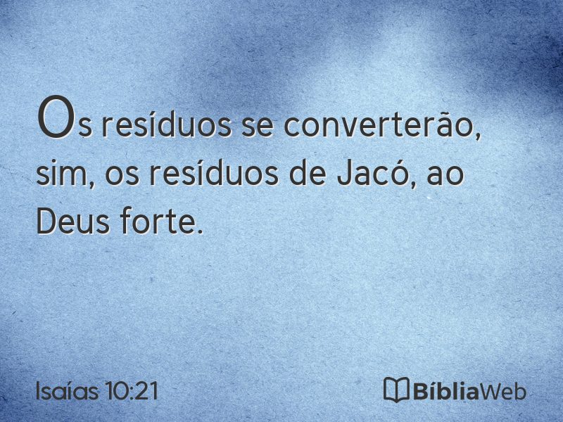 Isaías 10:21 em imagem para compartilhar