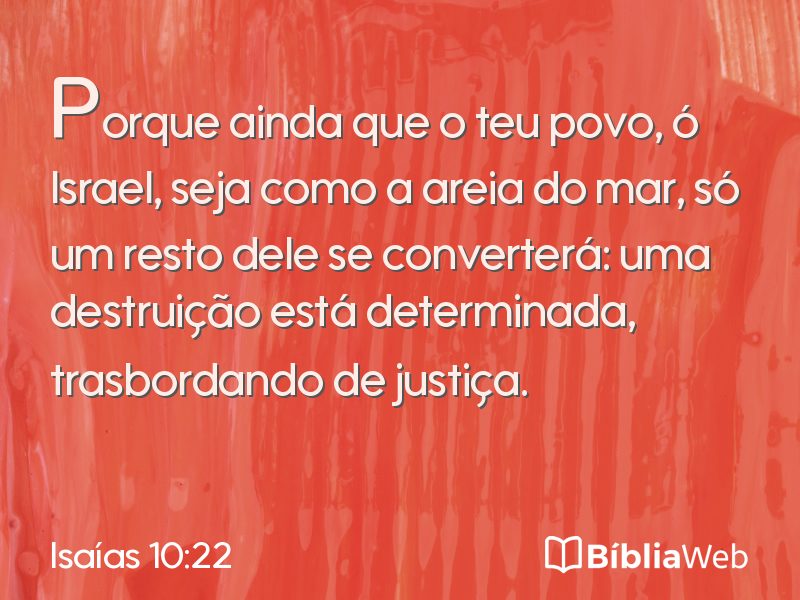 Isaías 10:22 em imagem para compartilhar
