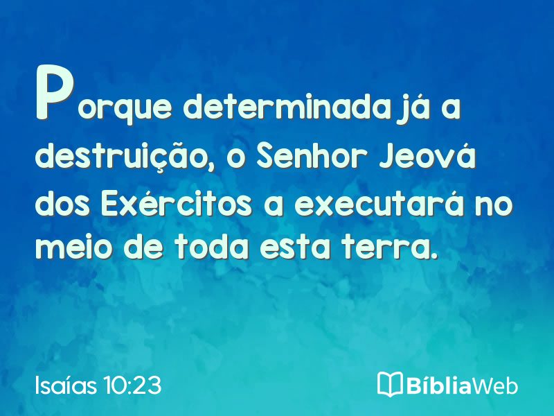Isaías 10:23 em imagem para compartilhar