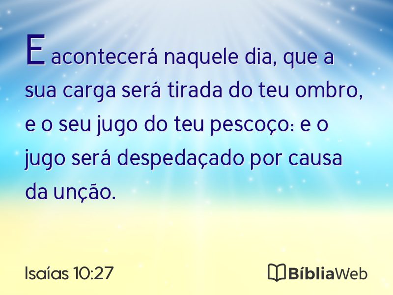 Isaías 10:27 em imagem para compartilhar